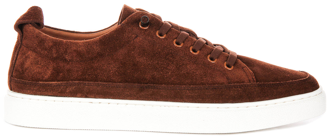 Justinreess England Josh Suede In Brown For Men
