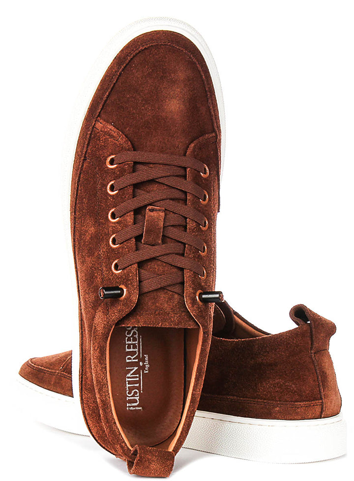 Justinreess England Josh Suede In Brown For Men
