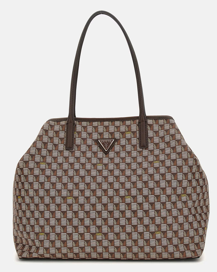 Guess G Wave Geometric Shopper Bag In Brown for Women