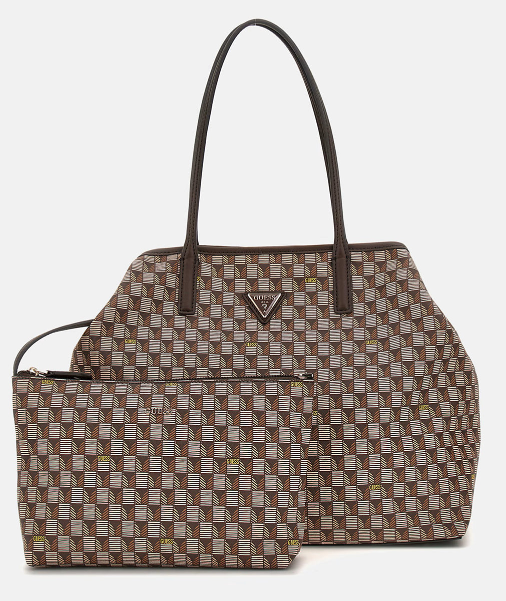 Guess G Wave Geometric Shopper Bag In Brown for Women