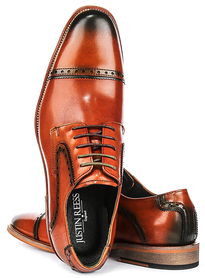 Justinreess England Jenson In Brown Green For Men