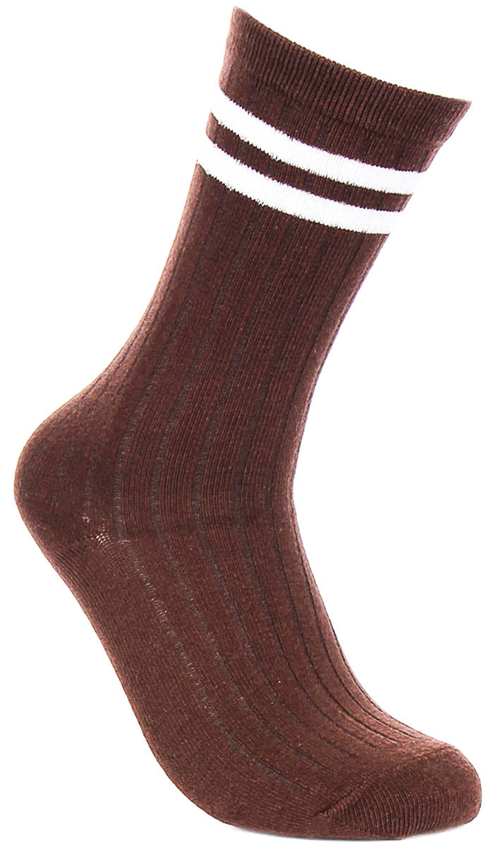 Justinreess England 2P Stripe W In Brown For Women