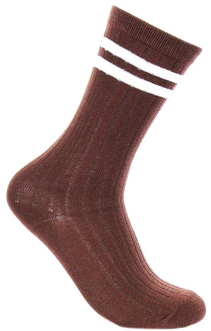 Justinreess England 2P Stripe W In Brown For Women