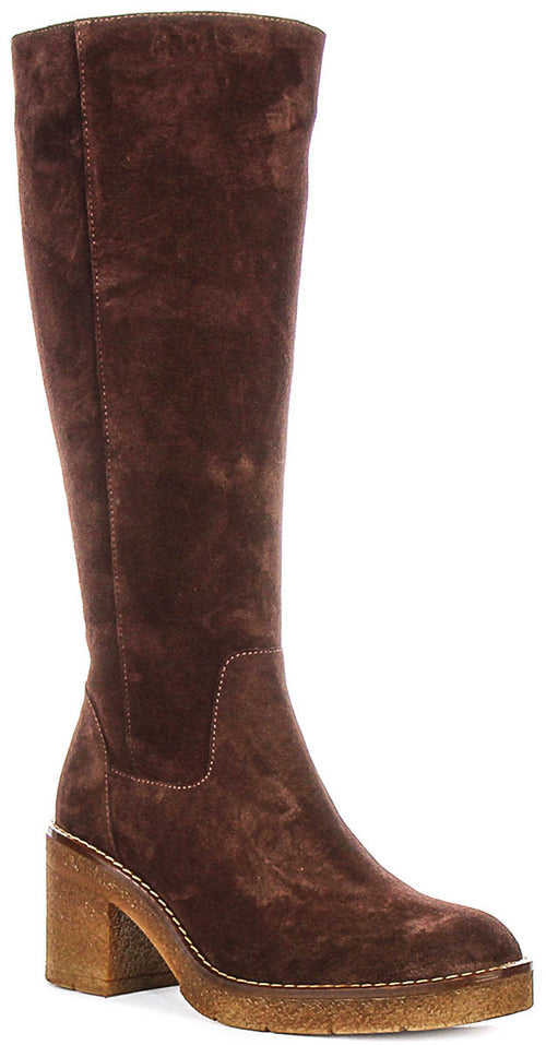 Justinreess England Amber Suede In Brown For Women
