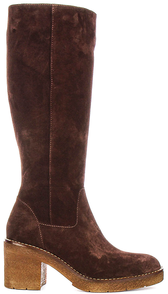 Justinreess England Amber Suede In Brown For Women