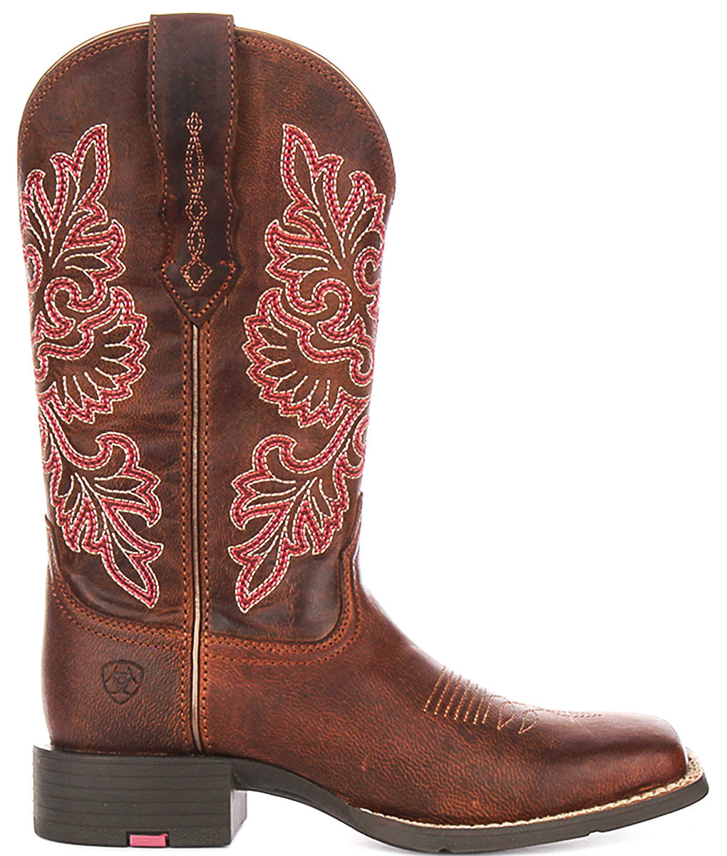 Ariat Round Up Stretc In Brown For Women