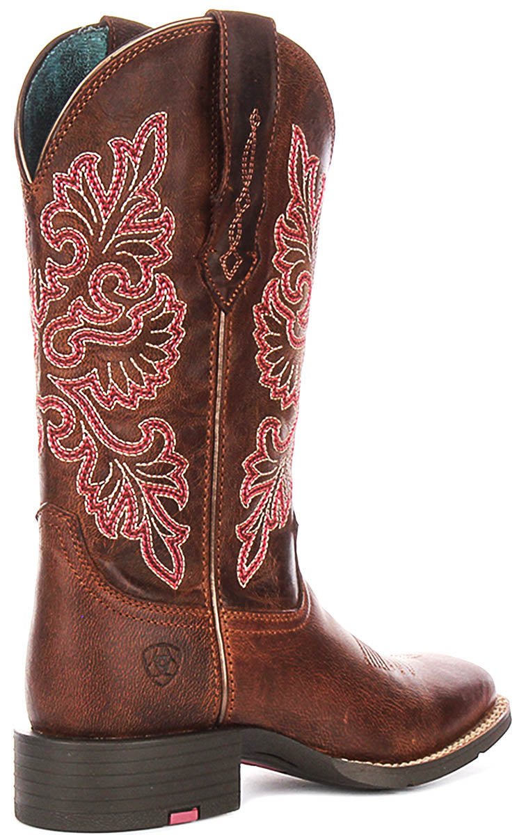 Ariat Round Up Stretc In Brown For Women