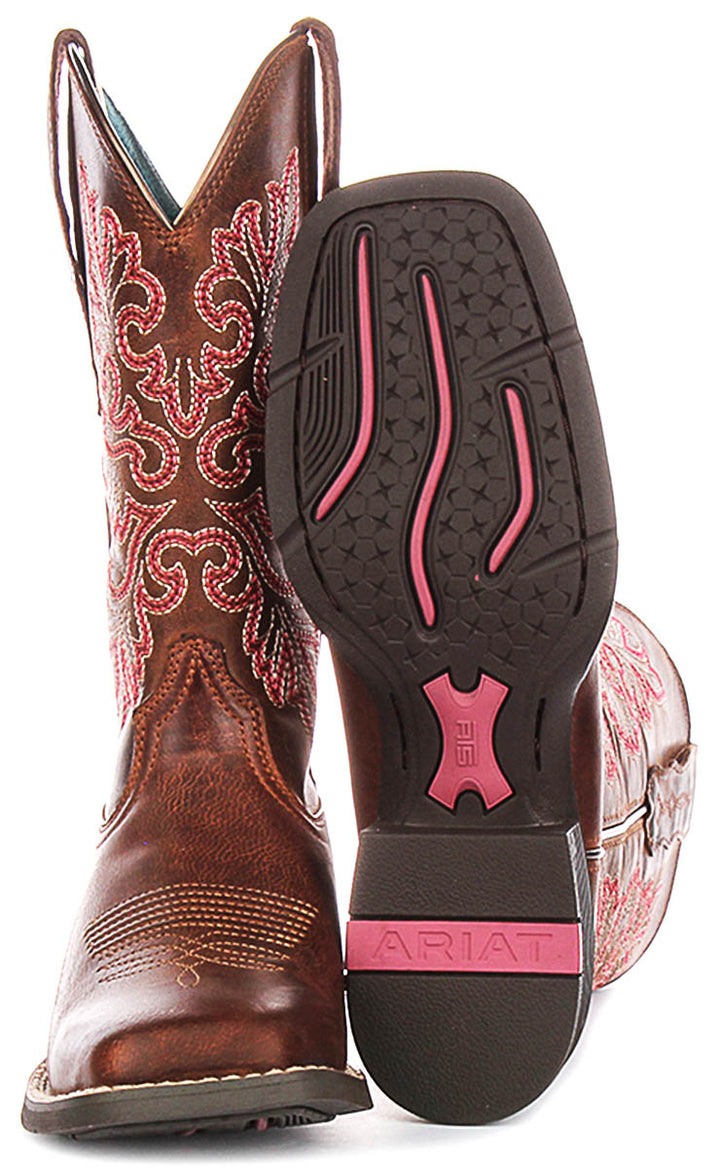 Ariat Round Up Stretc In Brown For Women