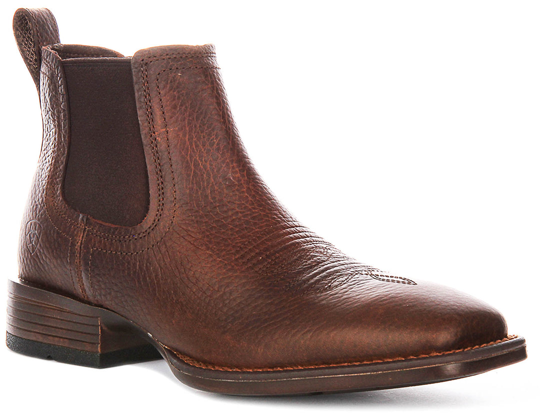 Ariat Booker Ultra Chelsea Boots In Brown For Men