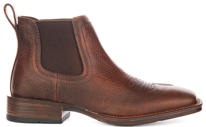 Ariat Booker Ultra Chelsea Boots In Brown For Men