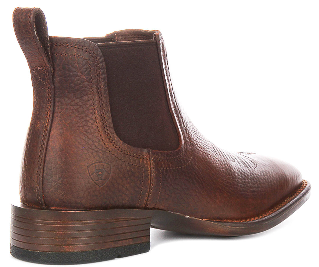 Ariat Booker Ultra Chelsea Boots In Brown For Men