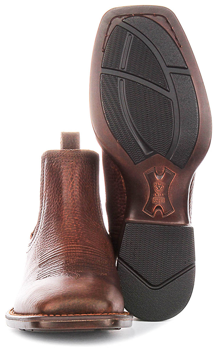 Ariat Booker Ultra Chelsea Boots In Brown For Men