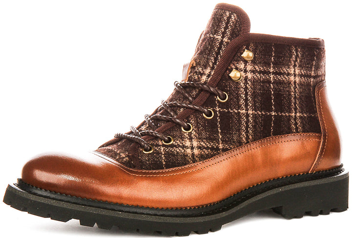 Justinreess England Weston In Brown Check For Men