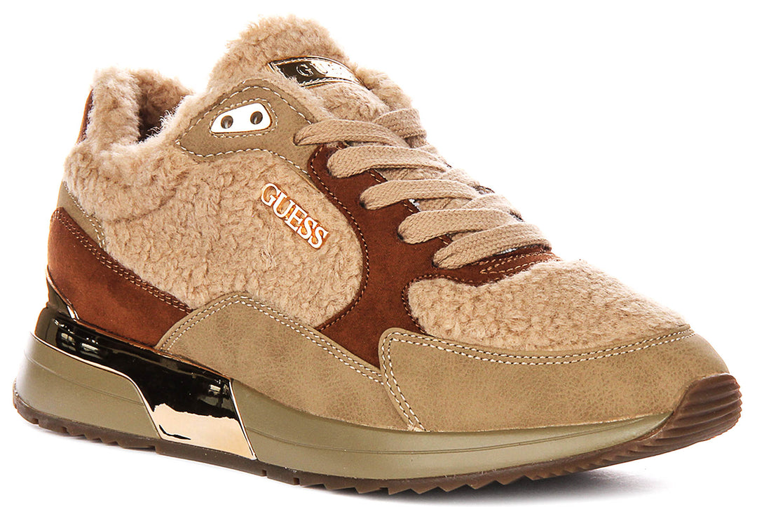 Guess Moxea17 Fur in Brown Beige For Women