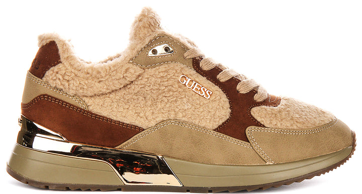 Guess Moxea17 Fur in Brown Beige For Women