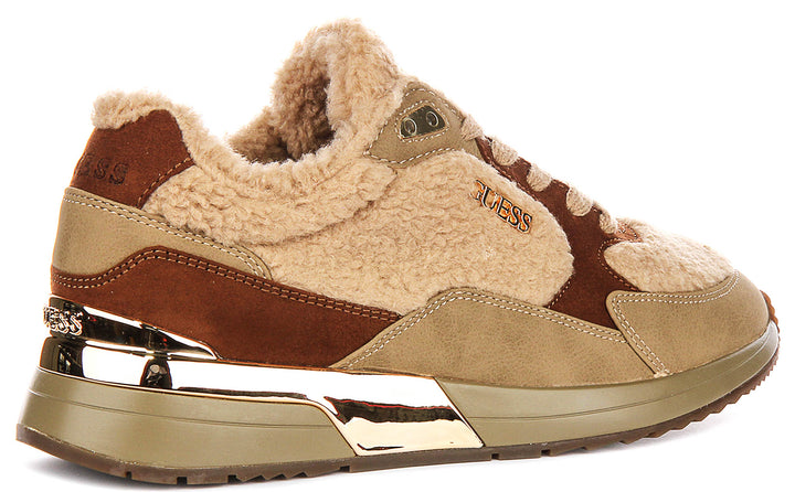 Guess Moxea17 Fur in Brown Beige For Women