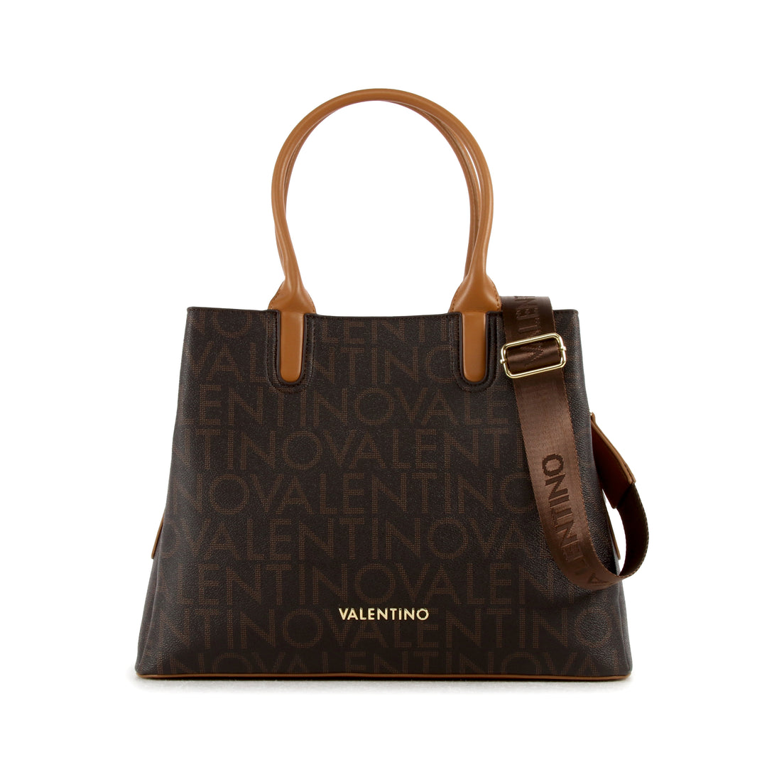 Valentino Regina Re Shopping Bag In Brown For Women