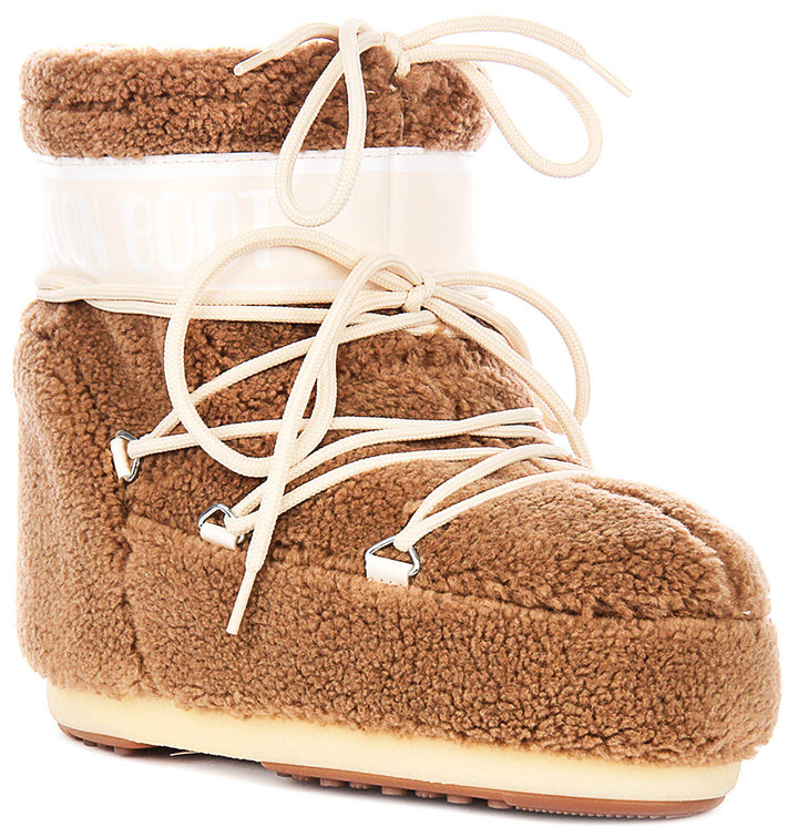 Moon Boot Icon Low Fleece In Brown For Women