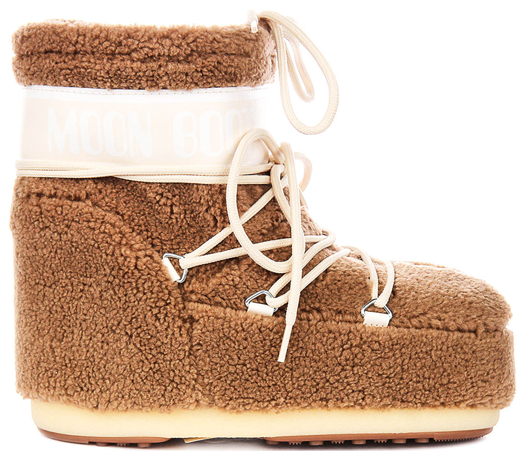 Moon Boot Icon Low Fleece In Brown For Women
