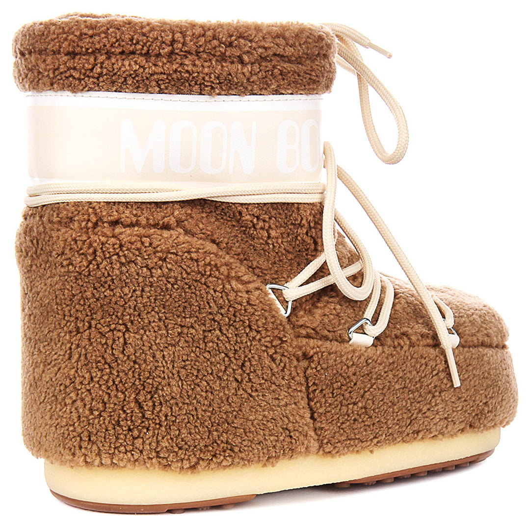 Moon Boot Icon Low Fleece In Brown For Women