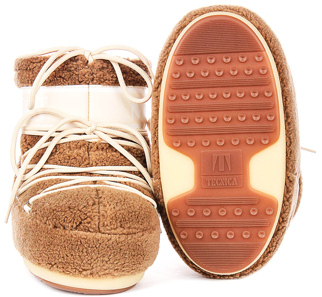 Moon Boot Icon Low Fleece In Brown For Women