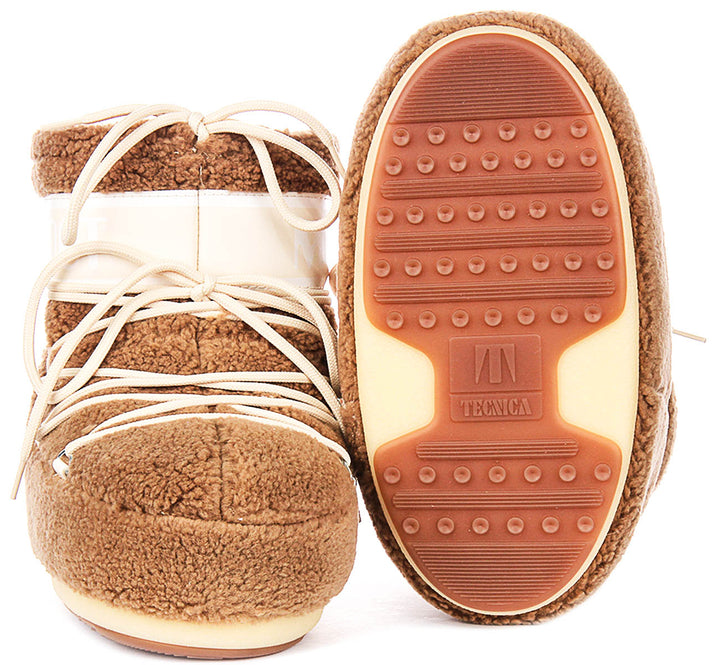 Moon Boot Icon Low Fleece In Brown For Women