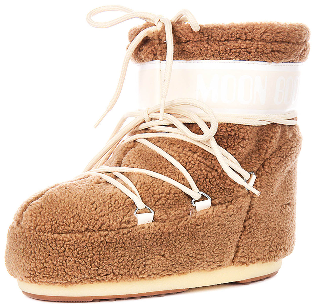 Moon Boot Icon Low Fleece In Brown For Women