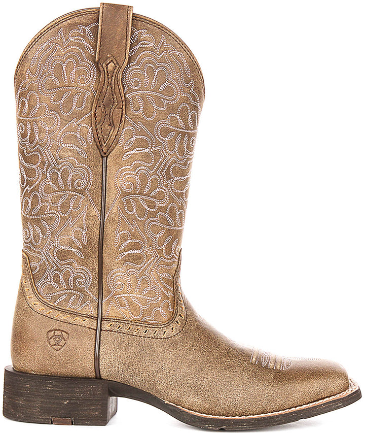 Ariat Round Up Remuda In Brown Pink For Women