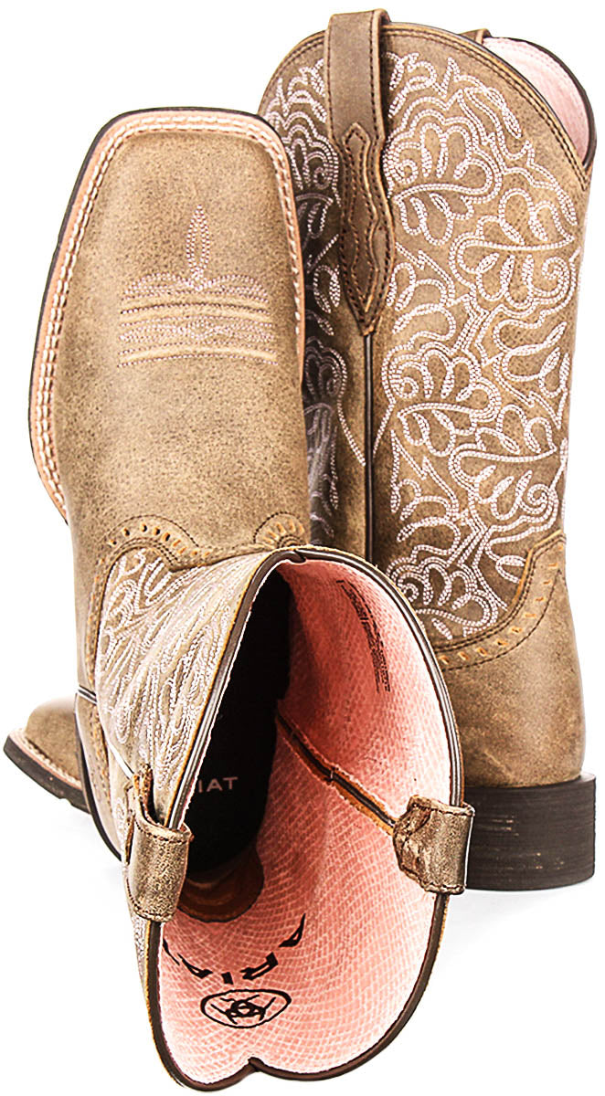 Ariat Round Up Remuda In Brown Pink For Women