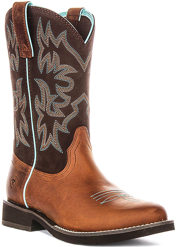 Ariat Delilah Round Toe In Tan Brown For Women