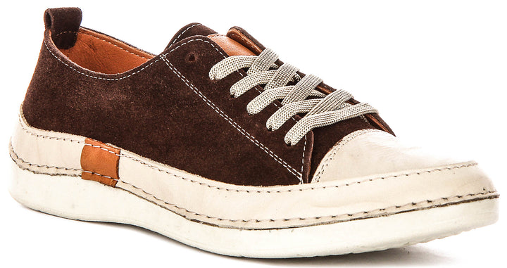 Justinreess England Sammy Suede In Brown For Women