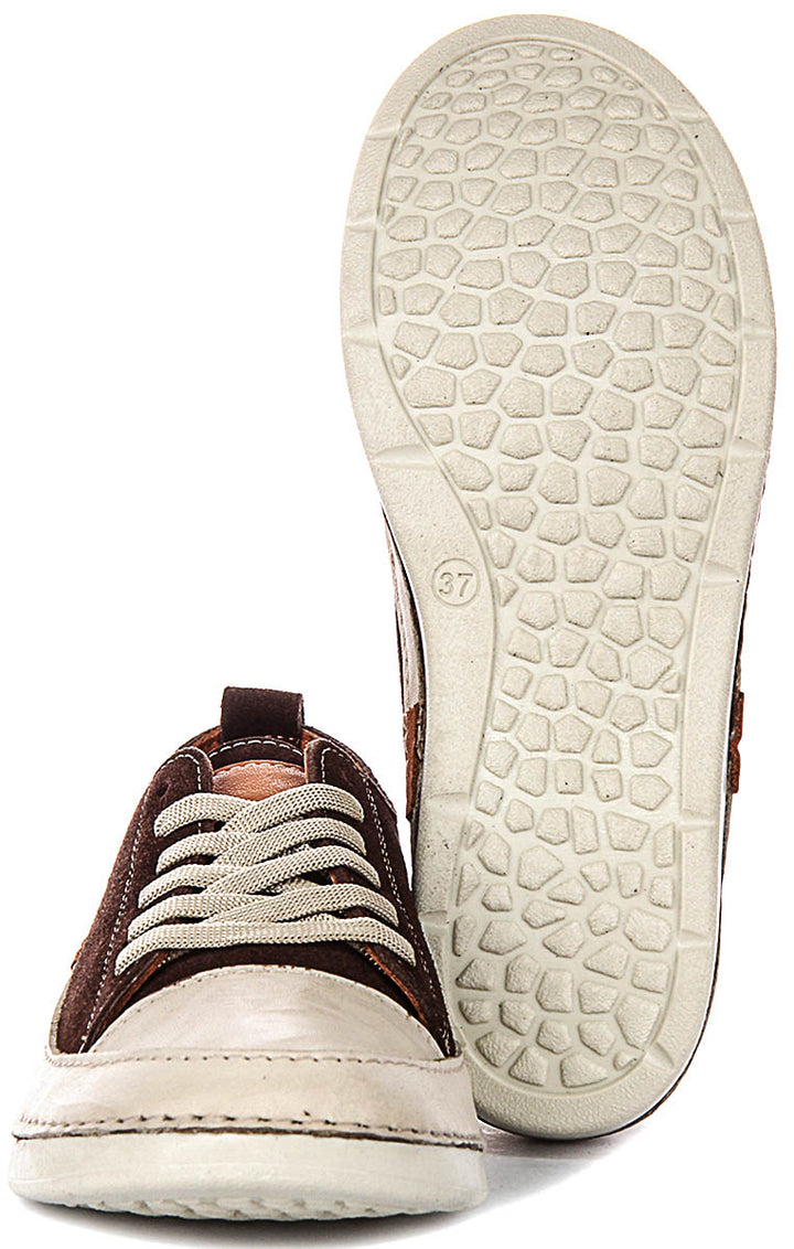 Justinreess England Sammy Suede In Brown For Women