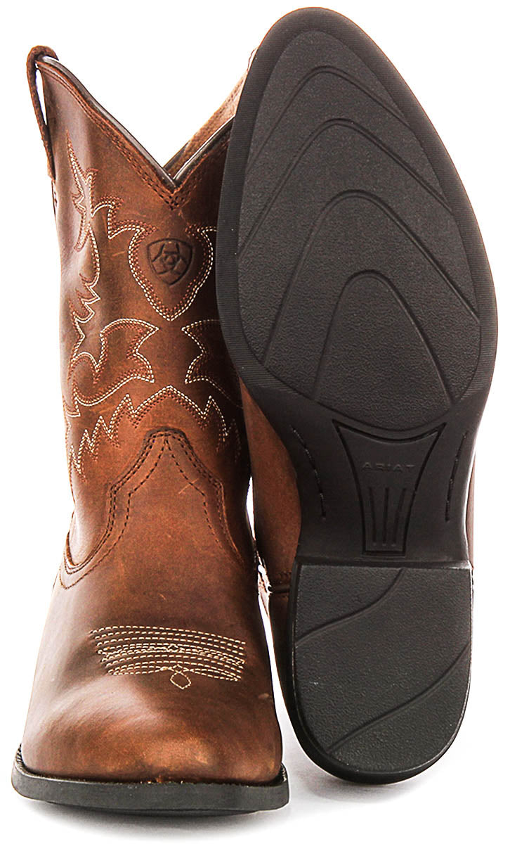 Ariat Heritage R Toe In Brown For Juniors