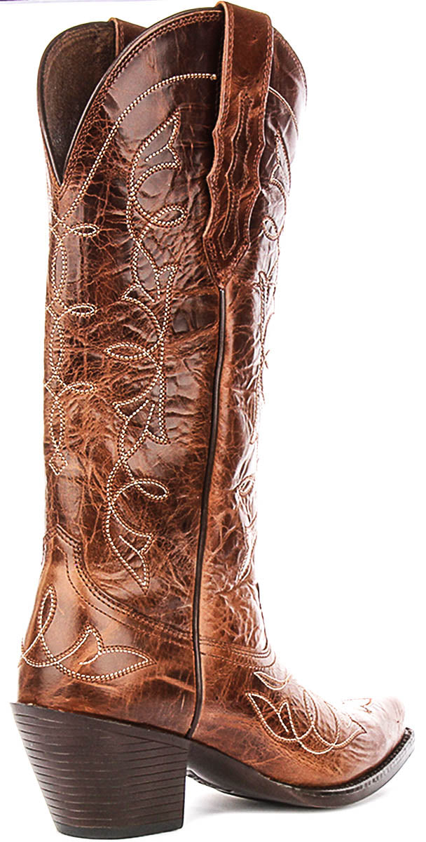 Ariat Heritage D Toe Cowboy Boot In Brown For Women