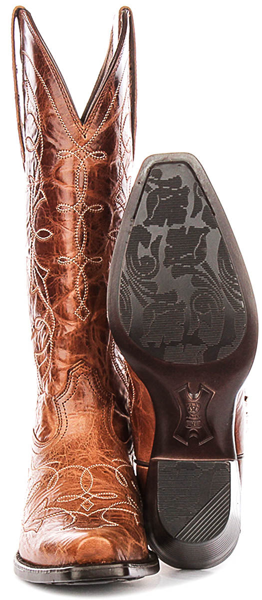 Ariat Heritage D Toe Cowboy Boot In Brown For Women