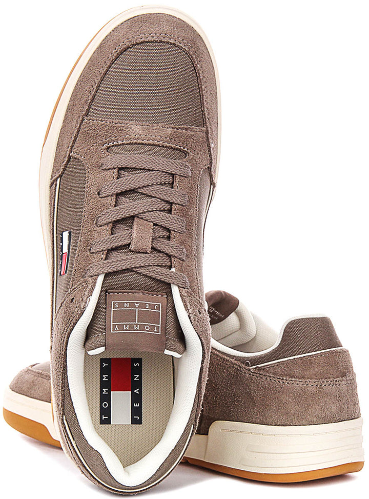 Tommy Jeans Cupsole Leather In Brown For Men