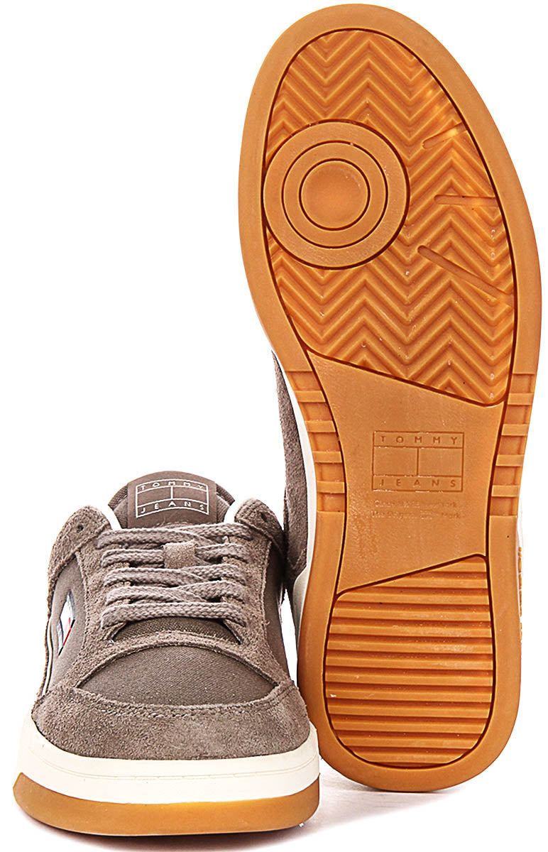 Tommy Jeans Cupsole Leather In Brown For Men
