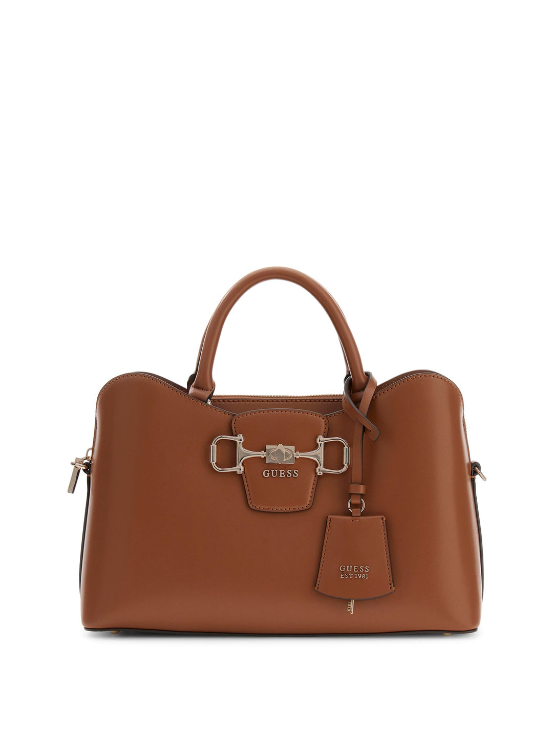 Guess Janie Logo Handbag In Brown For Women
