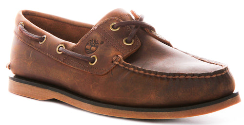 Timberland Classic Boat Shoes In Brown For Men