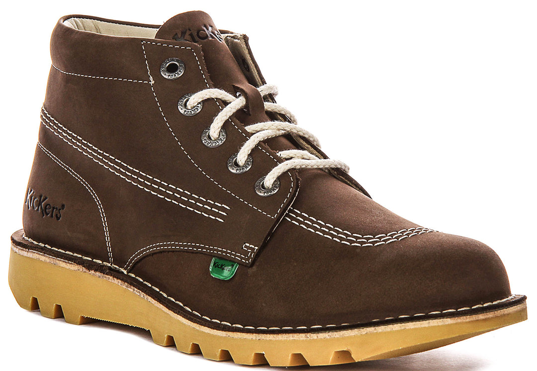 Kickers Kick Hi Leather In Brown For Men UK Size 6.5 -12