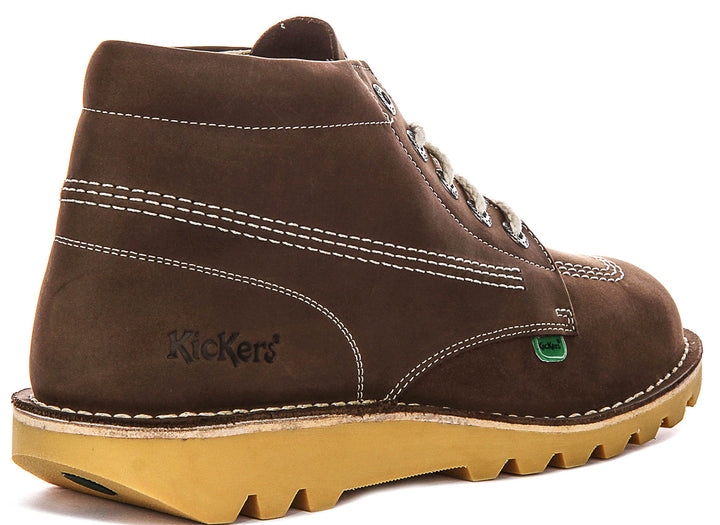 Kickers Kick Hi Leather In Brown For Men UK Size 6.5 -12