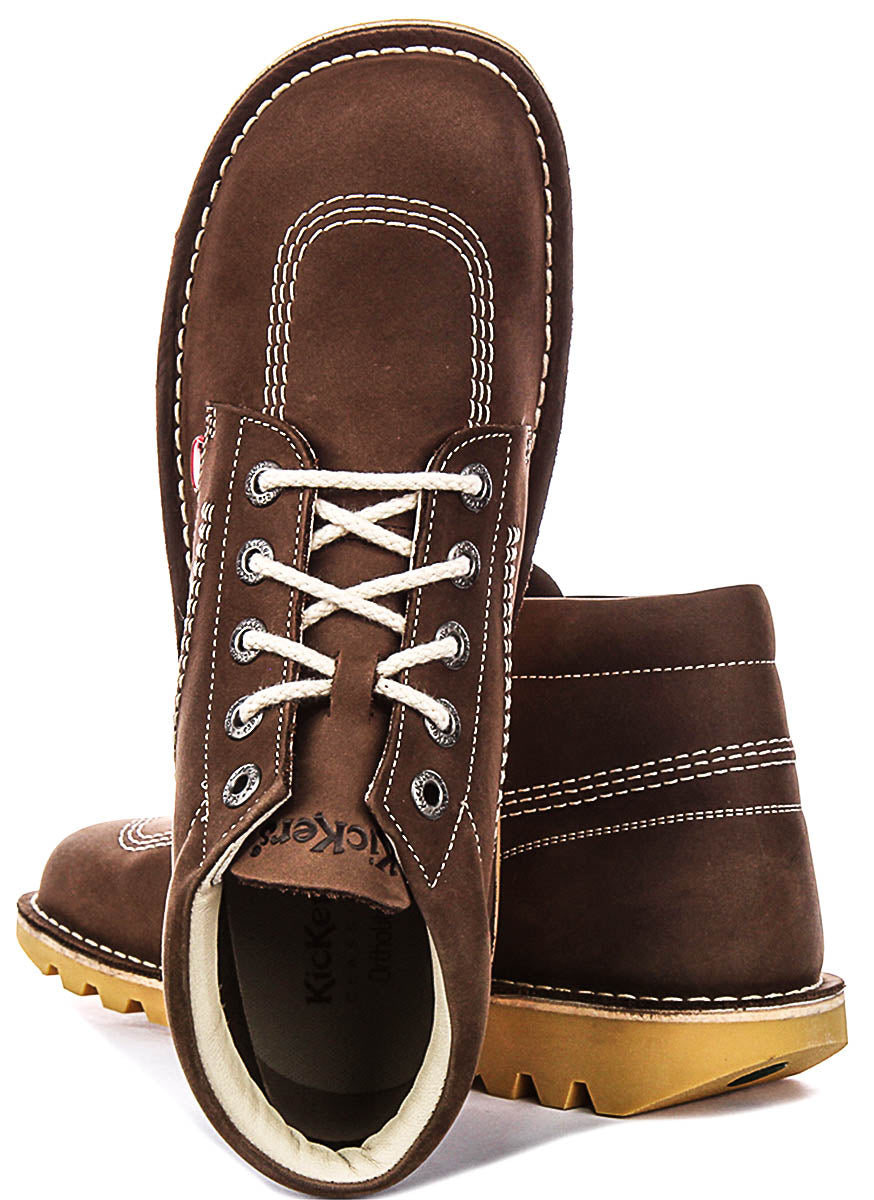 Kickers Kick Hi Leather In Brown For Men UK Size 6.5 -12