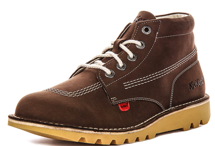 Kickers Kick Hi Leather In Brown For Men UK Size 6.5 -12