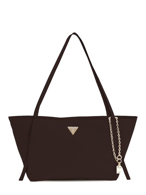 Guess Devon Shopper Shoulder Bag In Brown For Women