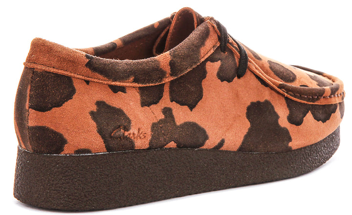 Clarks Wallabee EVO Shoes In Leopard For Women