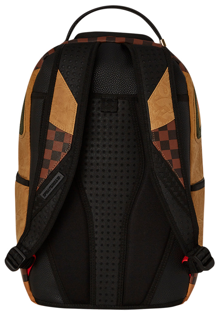 Sprayground Henny Raceway Gaff In Brown Check Backpack