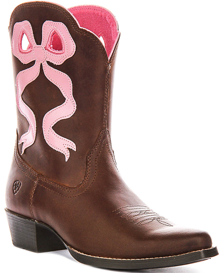 Ariat Lil Beaux In Brown Pink For Kid
