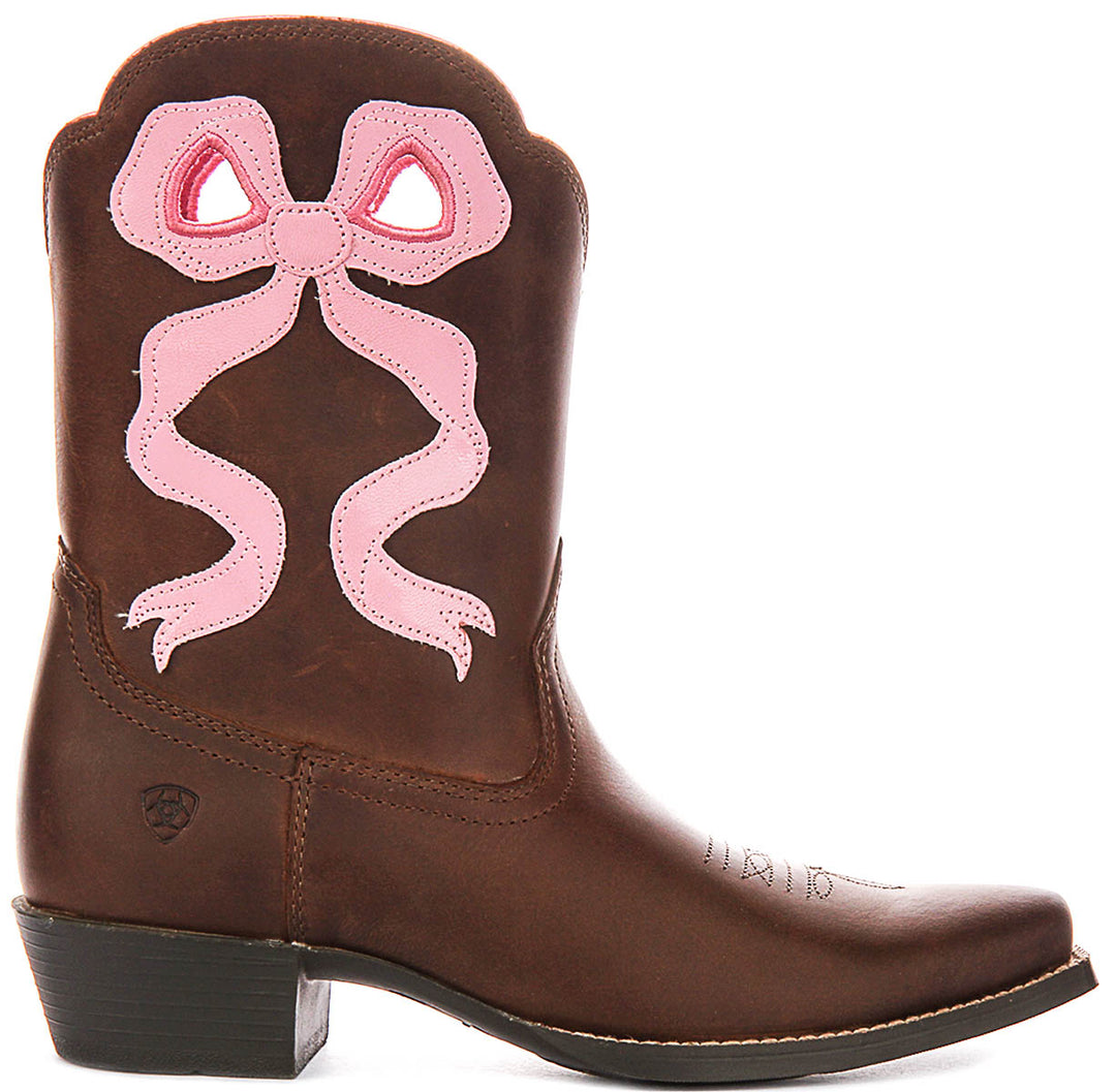 Ariat Lil Beaux In Brown Pink For Kid