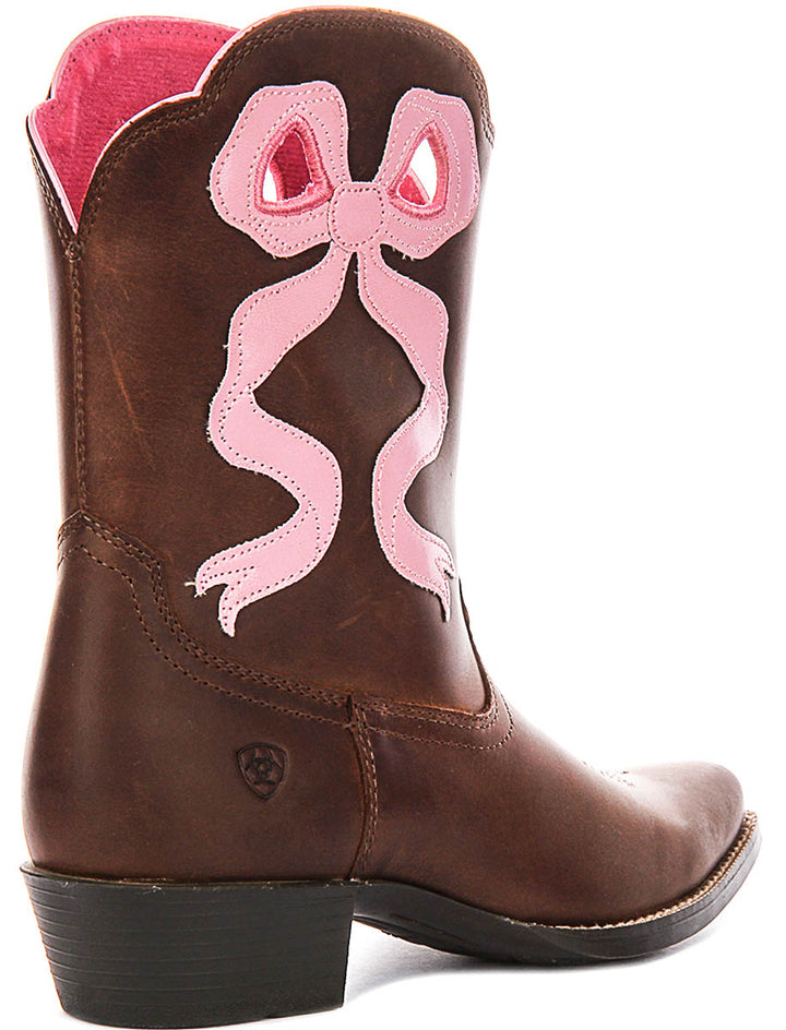 Ariat Lil Beaux In Brown Pink For Kid