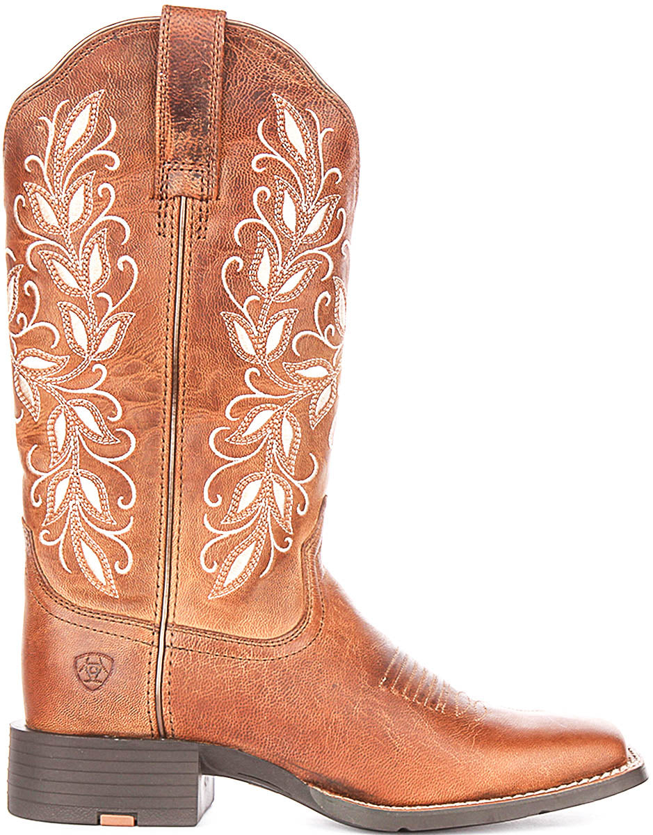 Ariat Round Up Holly In Brown Beige For Women